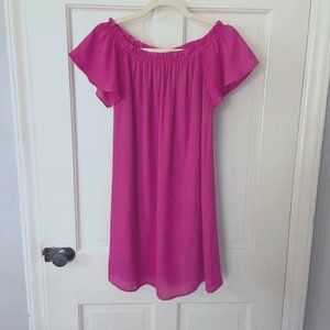 Everly by Francesca's Pink off the shoulder dress XS
